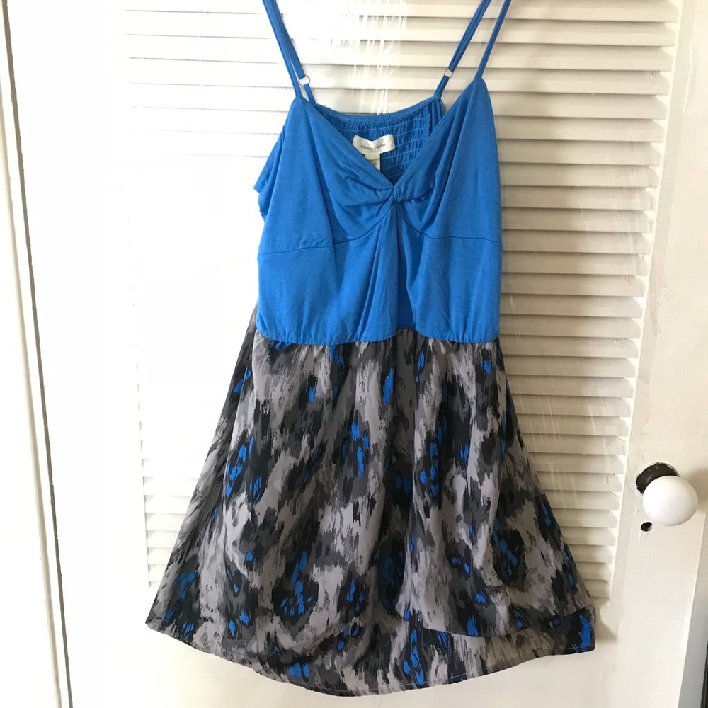 Black/Blue Patterned Light Dress (Silence+Noise)